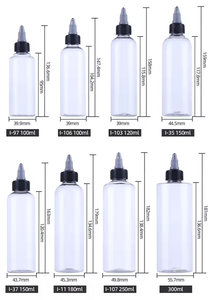 En Existencia, Botella de Plástico con Punta de Aguja de 100 ml, Subenvasado por Extrusión, Plástico Transparente, 50 ml, 300 ml, Botella Flexible Transparente con Boca Afilada - Product Image 6