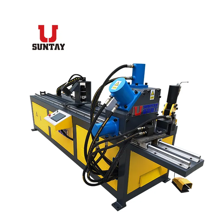 Air angle steel flange making machine,rectangular angle iron punching and cutting machine