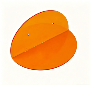<span class=keywords><strong>Mensole</strong></span> a Mezzaluna in Acrilico Arancione, Supporti da Parete Galleggianti per Piante e Decorazioni - Product Image 5