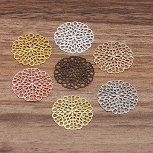 Peça de Flor de 25mm com Revestimento de Cobre em 5 Cores (07549) Fornecimento Imediato Material de Decoração para Penteado de Fantasia Han - Product Image 3