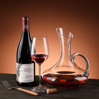 Carafe à Vin de Luxe Moderne en Cristal Sans Plomb Distributeur de Vin en Métal de Haute Qualité Bouteille de Vin Rouge Épaissie avec Cadeaux Whisky