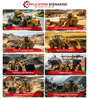 MX956 Hydraulic Wheel Loader Z Linkage Front End Wheel Loader Compact Bucket Wheel Loader untuk Mesin Pemindahan Tanah