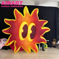 Ballon gonflable en forme de dessin animé de tarte solaire pour festival culinaire, fleur de soleil gonflable suspendue pour idée de décoration de petite fête intérieure