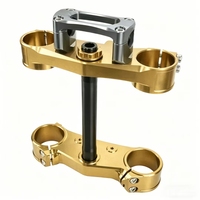 Triple étrier de fourche avant en alliage d'aluminium usiné CNC sur mesure de haute qualité pour moto, pour abaissement de la fourche