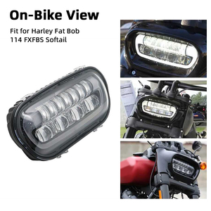 Conjunto de Faros LED con Luz Diurna DRL, Luz Alta y Baja para Harley Fat Bob FXDF 2008-2017 FXFB 2018+ - Product Image 5