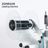 ZONESUN semi-automatique rond verre à vin bouteille en plastique autocollant applicateur d'étiquettes simple Double face stylo étiqueteuses