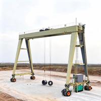 Grue portique industrielle mobile à double poutre sur pneus en caoutchouc 75T 85T 100T autopropulsée pour la manutention de blocs de navires