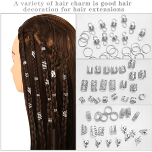 Juego de joyas Gold Loc de 290 piezas <span class=keywords><strong>para</strong></span> el cabello, anillos de pelo de Metal y conectores de <span class=keywords><strong>trenzas</strong></span> <span class=keywords><strong>para</strong></span> rastas, accesorios trenzados - Product Image 6