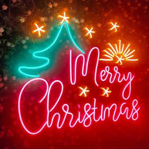 Joyeux Noël LED Sign Light Art Néon Chapeau de Noël pour la décoration intérieure pour les enfants Chambre Bar <span class=keywords><strong>Pub</strong></span> Club Party Night Christmas Night - Product Image 4