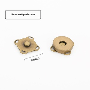 Cổ Da Bốn Lỗ Giấu Từ Khóa Kim Loại Mạnh Mẽ Snap Vô Hình Nam Châm Khóa Hoa Mận Thiết Kế Túi Xách Áo - Product Image 5