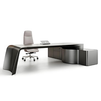 Bureau de direction moderne en forme de L pour ordinateur, table de travail de luxe pour enseignant, patron, directeur général, ensemble de bureaux personnalisables