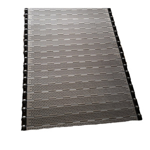 Banda transportadora <span class=keywords><strong>de</strong></span> malla <span class=keywords><strong>de</strong></span> alambre perforada <span class=keywords><strong>de</strong></span> acero inoxidable apta para uso alimentario para horno, panadería, recocido, túnel <span class=keywords><strong>de</strong></span> enfriamiento - Product Image 2