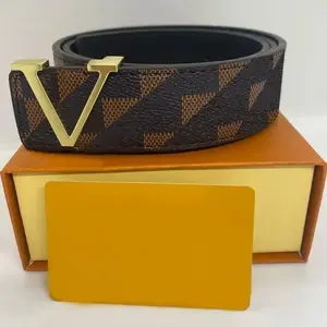 <span class=keywords><strong>Cintura</strong></span> di Marca di Lusso Stile Designer per Uomo e <span class=keywords><strong>Donna</strong></span> Stile Vintage Business Casual in Pelle di Vitello con Logo Personalizzato e Fibbia in Lega di Rame - Product Image 4