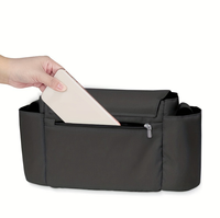 Benutzer definierte große Kapazität Kinderwagen Organizer Tasche Klassischer Reiß verschluss Lässig hängende Reise flaschen halter Kinderwagen Windel Lagerung