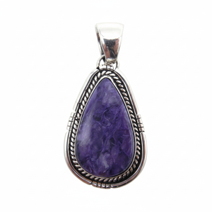 Colgante de Plata de Ley con Turquesa Navajo y Engaste de Bisel - Product Image 1