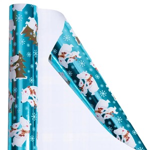 CuPolar Bear Christmas <b>Tree</b> Metallized Eco-Friendly Art Paper Gift Wrapping Roll Single-Sided Coated Recyclable 100GSM Digital - Product Image 3
