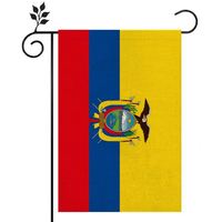 Drapeau de l'Équateur pour l'extérieur, en lin de haute qualité, 12*18 pouces, plus de styles au choix