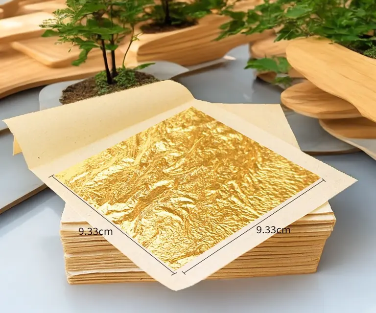 Private Label 24 K Real Gold Vel Blad Meubels 24 Karaats Bladgoud Voor Hydraterende Huidverzorging 24 K Gold folie Blad