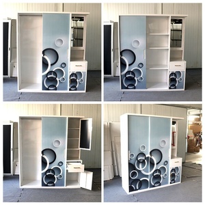 Fabricant de placards <span class=keywords><strong>en</strong></span> acier sur mesure, coiffeuse moderne <span class=keywords><strong>en</strong></span> acier avec miroir pour chambre à coucher - Product Image 4