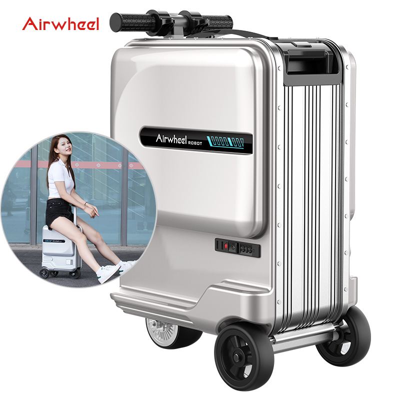 Airwheel SE3mini 20 Inch Carry On Hard Shell Reisbagage Kleine Bagage Met Wielen Verwisselbare Power Bank Batterij Koffer