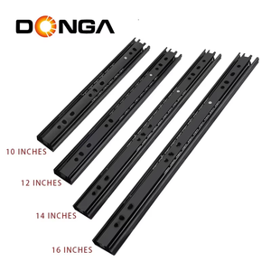 DONGGANG Mecanismo de extensión de mesa <span class=keywords><strong>con</strong></span> rodamientos de bolas y bloqueo, <span class=keywords><strong>correderas</strong></span> telescópicas de 3 pliegues <span class=keywords><strong>para</strong></span> <span class=keywords><strong>cajones</strong></span> - Product Image 5