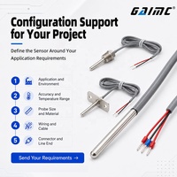 GAIMC GTS300 PT1000 SUS304 Sonde de température RTD pour viande alimentaire à pointe pointue