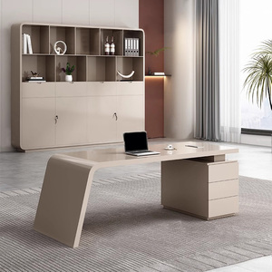 Escritorio de jefe de gama alta de lujo moderno, silla de oficina, escritorio ejecutivo con acabado para gerente, belleza médica, profesional elegante - Product Image 4