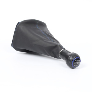 Pommeau de levier de vitesse en cuir, transmission manuelle, pour Volkswagen Golf 4, bleu, conception ergonomique - Product Image 2