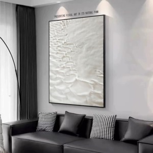 2025 Bán Buôn Tùy Chỉnh Tường Trừu Tượng Nghệ Thuật Wabi Sabi Khách Sạn Tường Nghệ Thuật 100% Handmade 3D Kết Cấu Thạch Cao Sơn - Product Image 3