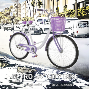 <span class=keywords><strong>Vélo</strong></span> <span class=keywords><strong>de</strong></span> ville classique rétro vintage Donna pour femmes, 24 pouces, vert boue, haute qualité, <span class=keywords><strong>vélo</strong></span> <span class=keywords><strong>de</strong></span> tourisme intelligent pour femmes - Product Image 2