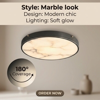 Plafonnier LED en cuivre massif de style chinois, nouveau, à trois couleurs, à intensité variable, moderne et minimaliste, pour chambre, balcon, couloir