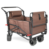 Chariot pliant portable à quatre roues OEM, best-seller, convertible en vélo, structure en maille, tissu léger, idéal pour le shopping
