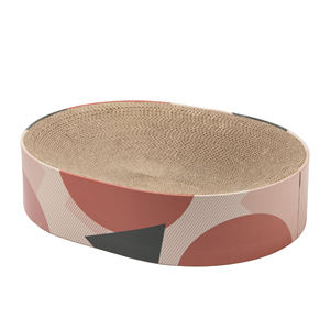 Gratte-<span class=keywords><strong>chat</strong></span> ovale 100% en papier de carton recyclé, lit confortable à gratter pour chats, meilleure vente - Product Image 2