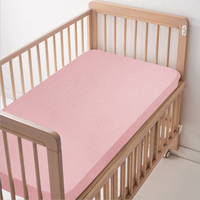 Draps de lit en mousseline de coton Oeko 100% pour bébé, drap de lit miniature pour voyage, doux, pour garçons et filles, ensemble de literie