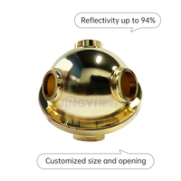 Sphère intégratrice plaquée or, réflectivité de 94 %, ouverture personnalisée lavable pour la mesure de puissance laser IR, CO2, Nd:YAG