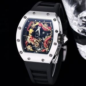 Montre mécanique de haute qualité avec mouvement automatique étanche, couleur noire et nouveau design de dragon sculpté - Product Image 2