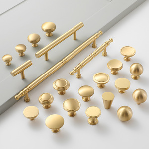 Furniture Handle And <b>Knob</b> Solid Brass Bar Drawer Pulls Minimalist Design Gold Finish For Cabinet Door And Drawer - Product Image 4