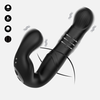 Hochwertiger 10-stufiger Vibrations-Silikon-Analplug, Prostatamassagegerät, Premium-Vibrations-Analtoy für sexuelles Vergnügen