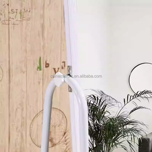 Thời trang kim loại đóng khung dài lớn vàng hình bầu dục đồ nội thất phòng ngủ xoay tầng thường vụ gương - Product Image 5