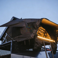 Carpa de Techo Eléctrica Ligera para 4 Personas, 4 Estaciones, con Bolsa de Almacenamiento de Aluminio, Carpa Rígida para Techo de Auto