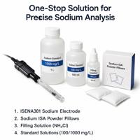 Kit Avanzado de Análisis de Iones de Sodio ISENA381AP-CN para Pruebas de Calidad del Agua en Laboratorio 0.1-23000mg/L Na+