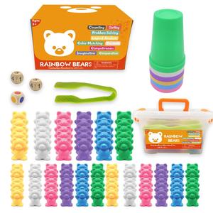 90 Cái Pastel Đếm Bears | Montessori Giáo Dục Trẻ Mới Biết Đi Đồ Chơi STEM Fine Motor Kỹ Năng Trị Liệu Toán Sắp Xếp Mầm Non L - Product Image 2