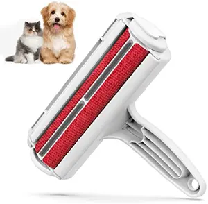 2023 Novo 2-Way Pet Hair Remover Rolo Removendo O Cabelo Do Gato Do Cão De Móveis Auto-limpeza Lint Pet Hair Remover Uma Mão Operar