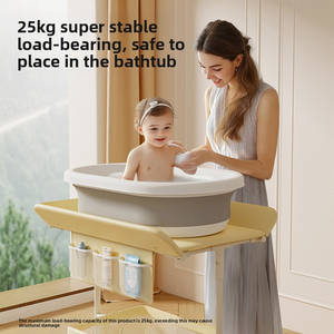 Table à langer multifonctionnelle pliable avec massage et fonction tactile pour nouveau-nés, portable et réglable en hauteur - Product Image 3