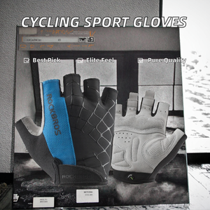 For Wholesale Unisex Waterproof Windproof Anti <b>Slip</b> Spandex/Cotton L Size <b>Half</b> Finger Summer Sweatproof Cycling Gloves - Product Image 2