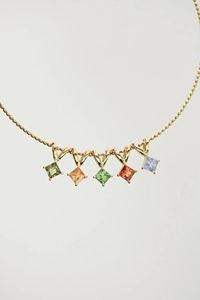 Colgante Xinfly con Orejas de Conejo, en Oro de 18k, con Piedras Naturales Coloridas, sin Cadena - Product Image 2