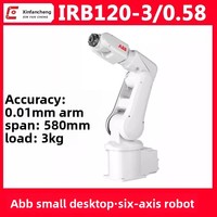 Manipulateur de bureau à six axes pour robot IRB120, idéal pour l'assemblage, la manutention et la programmation.