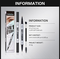 Crayon à sourcils double embout imperméable avec formule liquide et brosse pour une définition précise des sourcils au microblading