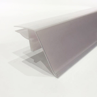 Huasso - Portaprecios Transparente de PVC/PET/PC, Tira de Plástico Transparente para Exhibición de Datos, Ecológico, de Grado Alimenticio, 1000 mm, para Supermercado
