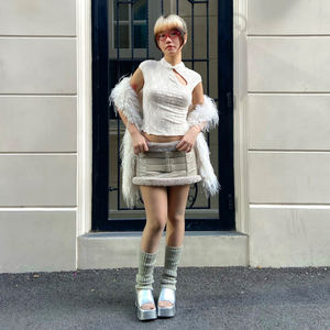 Nuevo Top de Moda Estilo Chino con Encaje y Parches para Mujer, Diseño Hueco con Botones de Rana, Ajuste Delgado, Cintura con Volantes y Manga. - Product Image 5